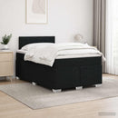 vidaXL Boxspring ágy matraccal és LED-del Fekete 120 x 200 cm Szövet