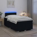 vidaXL Boxspring ágy matraccal és LED-del Fekete 120 x 190 cm Szövet