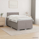 vidaXL Boxspring ágy matraccal és LED-del Tópszínű 120 x 190 cm Szövet