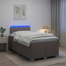 vidaXL Boxspring ágy matraccal és LED-del Tópszínű 120 x 190 cm Szövet