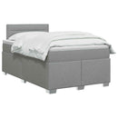 vidaXL Boxspring ágy matraccal és LED-del Világosszürke 120 x 200 cm