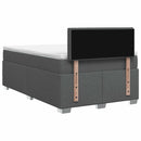 vidaXL Boxspring ágy matraccal és LED-del Sötétszürke 120 x 200 cm