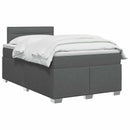 vidaXL Boxspring ágy matraccal és LED-del Sötétszürke 120 x 200 cm