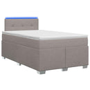 vidaXL Boxspring ágy matraccal és LED-del Tópszínű 120 x 200 cm Szövet