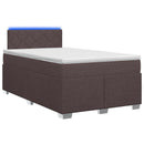 vidaXL Boxspring ágy matraccal és LED-del Sötét Barna 120 x 200 cm
