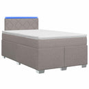 vidaXL Boxspring ágy matraccal és LED-del Tópszínű 120 x 200 cm Szövet
