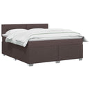 vidaXL Boxspring ágy matraccal és LED-del Sötét Barna 140 x 200 cm