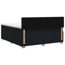 vidaXL Boxspring ágy matraccal és LED-del Fekete 140 x 200 cm Szövet
