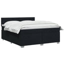 vidaXL Boxspring ágy matraccal és LED-del Fekete 140 x 200 cm Szövet