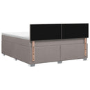 vidaXL Boxspring ágy matraccal és LED-del Tópszínű 140 x 200 cm Szövet
