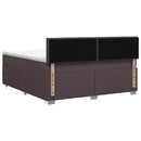 vidaXL Boxspring ágy matraccal és LED-del Sötét Barna 160 x 200 cm