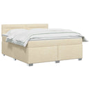 vidaXL Boxspring ágy matraccal és LED-del Krémszínű 160 x 200 cm