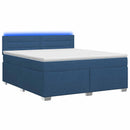 vidaXL Boxspring ágy matraccal és LED-del Kék 160 x 200 cm Szövet