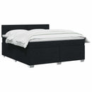 vidaXL Boxspring ágy matraccal és LED-del Fekete 160 x 200 cm Szövet