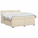vidaXL Boxspring ágy matraccal és LED-del Krémszínű 160 x 200 cm