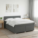 vidaXL Boxspring ágy matraccal és LED-del Sötétszürke 140 x 190 cm