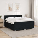 vidaXL Boxspring ágy matraccal és LED-del Fekete 180 x 200 cm Szövet