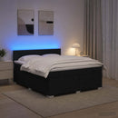vidaXL Boxspring ágy matraccal és LED-del Fekete 140 x 190 cm Szövet
