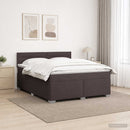 vidaXL Boxspring ágy matraccal és LED-del Sötét Barna 160 x 200 cm