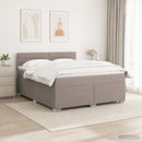 vidaXL Boxspring ágy matraccal és LED-del Tópszínű 140 x 190 cm Szövet