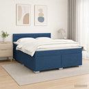 vidaXL Boxspring ágy matraccal és LED-del Kék 140 x 190 cm Szövet