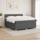 vidaXL Boxspring ágy matraccal és LED-del Sötétszürke 180 x 200 cm