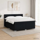 vidaXL Boxspring ágy matraccal és LED-del Fekete 180 x 200 cm Szövet