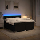 vidaXL Boxspring ágy matraccal és LED-del Fekete 160 x 200 cm Szövet