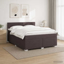 vidaXL Boxspring ágy matraccal és LED-del Sötét Barna 160 x 200 cm