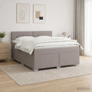 vidaXL Boxspring ágy matraccal és LED-del Tópszínű 180 x 200 cm Szövet