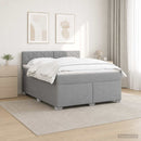 vidaXL Boxspring ágy matraccal és LED-del Világosszürke 140 x 190 cm