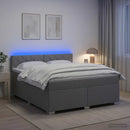 vidaXL Boxspring ágy matraccal és LED-del Világosszürke 140 x 200 cm