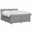 vidaXL Boxspring ágy matraccal és LED-del Világosszürke 180 x 200 cm