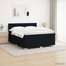 vidaXL Boxspring ágy matraccal és LED-del Fekete 140 x 190 cm Szövet