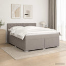 vidaXL Boxspring ágy matraccal és LED-del Tópszínű 140 x 190 cm Szövet