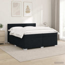 vidaXL Boxspring ágy matraccal és LED-del Fekete 200 x 200 cm Szövet
