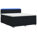vidaXL Boxspring ágy matraccal és LED-del Fekete 200 x 200 cm Szövet