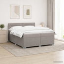 vidaXL Boxspring ágy matraccal és LED-del Tópszínű 200 x 200 cm Szövet