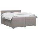 vidaXL Boxspring ágy matraccal és LED-del Tópszínű 200 x 200 cm Szövet