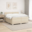vidaXL Boxspring ágy matraccal és LED-del Krémszínű 200 x 200 cm