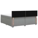 vidaXL Boxspring ágy matraccal és LED-del Világosszürke 200 x 200 cm
