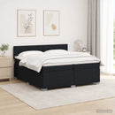 vidaXL Boxspring ágy matraccal és LED-del Fekete 200 x 200 cm Szövet
