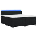 vidaXL Boxspring ágy matraccal és LED-del Fekete 200 x 200 cm Szövet