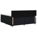 vidaXL Boxspring ágy matraccal és LED-del Fekete 200 x 200 cm Szövet