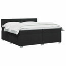 vidaXL Boxspring ágy matraccal és LED-del Fekete 200 x 200 cm Szövet