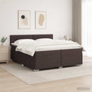 vidaXL Boxspring ágy matraccal és LED-del Sötét Barna 200 x 200 cm