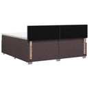 vidaXL Boxspring ágy matraccal és LED-del Sötét Barna 200 x 200 cm