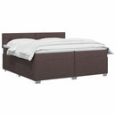 vidaXL Boxspring ágy matraccal és LED-del Sötét Barna 200 x 200 cm