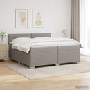 vidaXL Boxspring ágy matraccal és LED-del Tópszínű 200 x 200 cm Szövet
