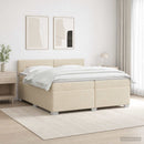 vidaXL Boxspring ágy matraccal és LED-del Krémszínű 200 x 200 cm